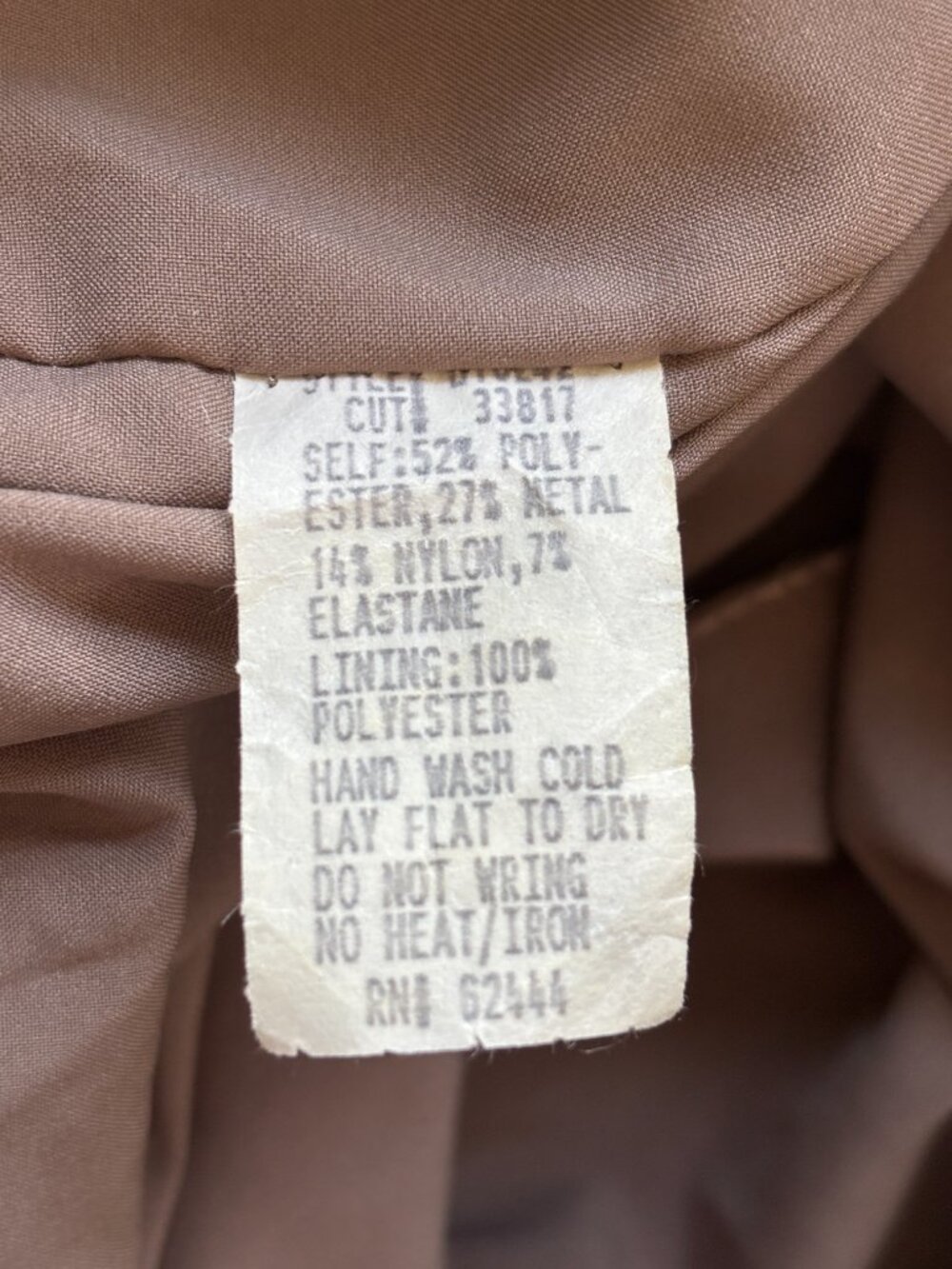 Nicole Miller Collection Bronze Metallic Crinkle Dress 8 Like New - Picture 5 of 5